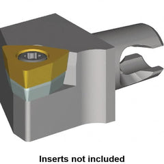 Kennametal - Right Hand Cut, Size KM12, WC.. Insert Compatiblity, Modular Turning & Profiling Cutting Unit Head - 8mm Ctr to Cutting Edge, 20mm Head Length, Series KM Micro - Caliber Tooling