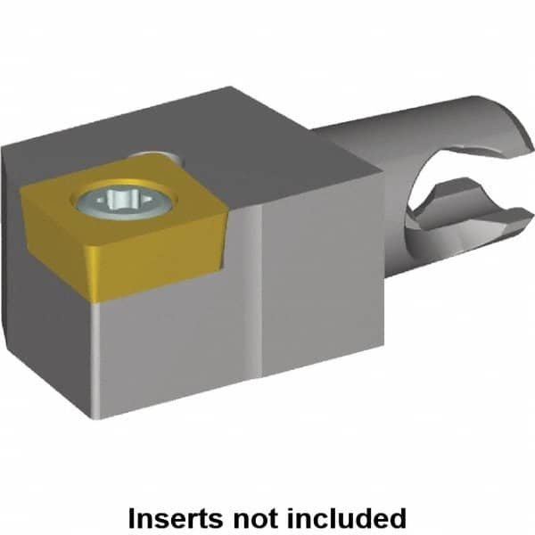 Kennametal - Right Hand Cut, Size KM12, CC.. Insert Compatiblity, Modular Turning & Profiling Cutting Unit Head - 8mm Ctr to Cutting Edge, 20mm Head Length, Series KM Micro - Caliber Tooling