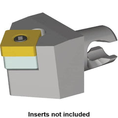 Kennametal - Neutral Cut, Size KM16, SN.. Insert Compatiblity, Modular Turning & Profiling Cutting Unit Head - 20mm Head Length, Series KM Micro - Caliber Tooling