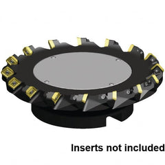 Kennametal - 93.8mm Cut Diam, 27mm Arbor Hole, 6.6mm Max Depth of Cut, 45° Indexable Chamfer & Angle Face Mill - 6 Inserts, SECX-EN GN\xB6SECX-GD2\xB6SECX-SN GN Insert, Right Hand Cut, 6 Flutes, Through Coolant, Series Beyond Blast KSSM - Caliber Tooling