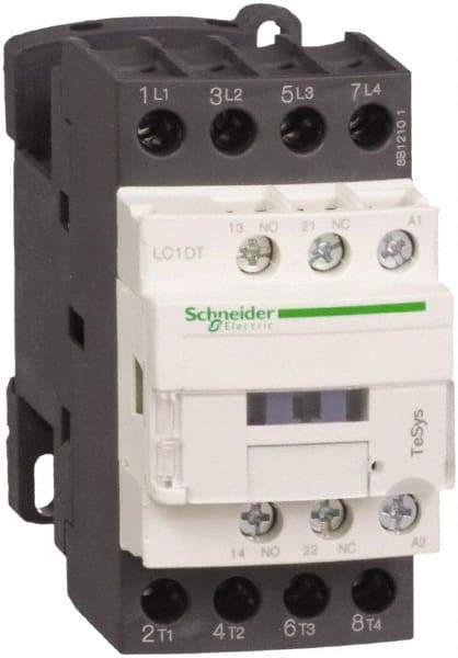 Schneider Electric - 4 Pole, 24 Coil VDC, 40 Amp at 440 VAC, Nonreversible IEC Contactor - Bureau Veritas, CCC, CSA, CSA C22.2 No. 14, DNV, EN/IEC 60947-4-1, EN/IEC 60947-5-1, GL, GOST, LROS, RINA, RoHS Compliant, UL 508, UL Listed - Caliber Tooling