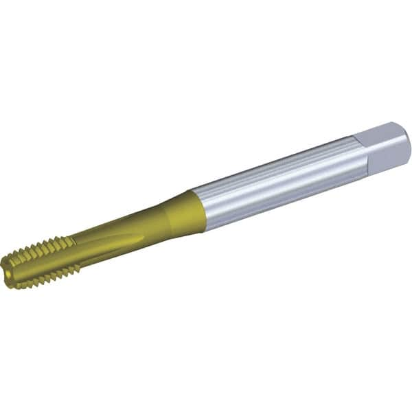 Kennametal - 1/2-20 UNF 3BX 4 Flute TiCN/TiN Finish Powdered Metal Straight Flute Machine Tap - Modified Bottoming, Right Hand Thread, 110mm OAL, 20mm Thread Length, Oversize, Through Coolant - Exact Industrial Supply