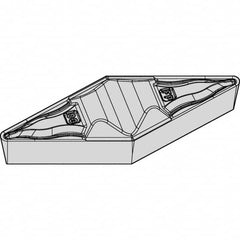 Kennametal - VCMR332 FP Grade KCP10 Carbide Turning Insert - TiCN/Al2O3 Finish, 35° Diamond, 3/8" Inscr Circle, 3/16" Thick, 1/32" Corner Radius - Caliber Tooling