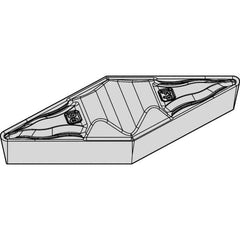 Kennametal - VPGR334 FP Grade KCP25 Carbide Turning Insert - TiCN/Al2O3 Finish, 35° Diamond, 3/8" Inscr Circle, 3/16" Thick, 1/16" Corner Radius - Caliber Tooling