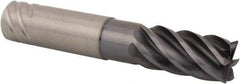 Kennametal - 20mm, 6 Flute, Single End, Solid Carbide, 0.5mm Corner Radius End Mill - 115mm OAL, 38° Helix, Right Hand Flute, 38mm LOC, Right Hand Cut, 60mm Extended Reach - Caliber Tooling