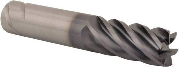 Kennametal - 3/4", 6 Flute, Single End, Solid Carbide, 0.12" Corner Radius End Mill - 4" OAL, 38° Helix, Right Hand Flute, 1-5/8" LOC, Right Hand Cut - Caliber Tooling