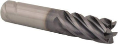 Kennametal - 3/4", 6 Flute, Single End, Solid Carbide, 0.09" Corner Radius End Mill - 4" OAL, 38° Helix, Right Hand Flute, 1-5/8" LOC, Right Hand Cut - Caliber Tooling