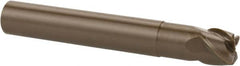 Kennametal - 4mm, 4 Flute, Single End, Ceramic, 0.5mm Corner Radius End Mill - 50mm OAL, 40° Helix, Right Hand Flute, 3mm LOC, Right Hand Cut, 8mm Extended Reach - Caliber Tooling