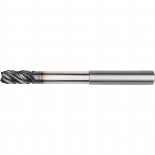 Kennametal - 16mm, 4 Flute, Single End, Solid Carbide, Corner Chamfer End Mill - 150mm OAL, 38° Helix, Right Hand Flute, 32mm LOC, Right Hand Cut, 100mm Extended Reach - Caliber Tooling