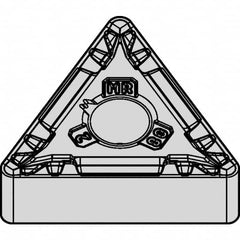 Kennametal - TNMG333 MR Grade KCP10B Carbide Turning Insert - TiCN/Al2O3/TiOCN Finish, 60° Triangle, 3/8" Inscr Circle, 3/16" Thick, 3/64" Corner Radius - Caliber Tooling