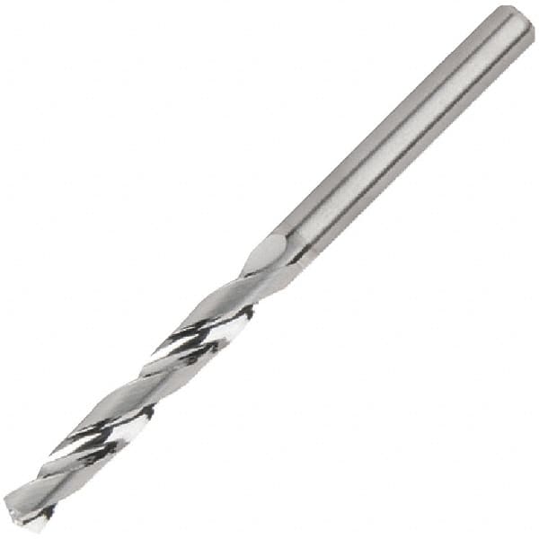 Kennametal - 8.5mm 135° Solid Carbide Jobber Drill - Bright Finish, Right Hand Cut, Spiral Flute, Straight Shank, 103mm OAL, Standard Point - Caliber Tooling