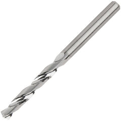 Kennametal - 9/64" 135° Solid Carbide Jobber Drill - Bright Finish, Right Hand Cut, Spiral Flute, Straight Shank, 62mm OAL, Standard Point - Caliber Tooling