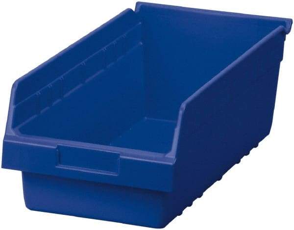 Akro-Mils - 17-7/8" Deep, Blue Polymer Hopper Shelf Bin - 6" High x 8-3/8" Wide x 17-7/8" Long - Caliber Tooling