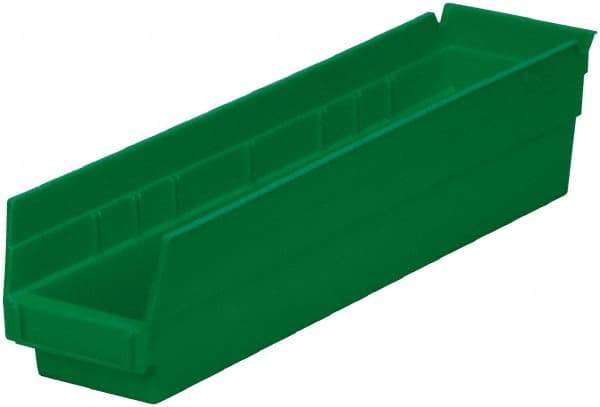 Akro-Mils - 123 Lb. Load Capacity, 17-7/8" Deep, Green Hopper Shelf Bin - 4" High x 4-1/8" Wide x 17-7/8" Long - Caliber Tooling