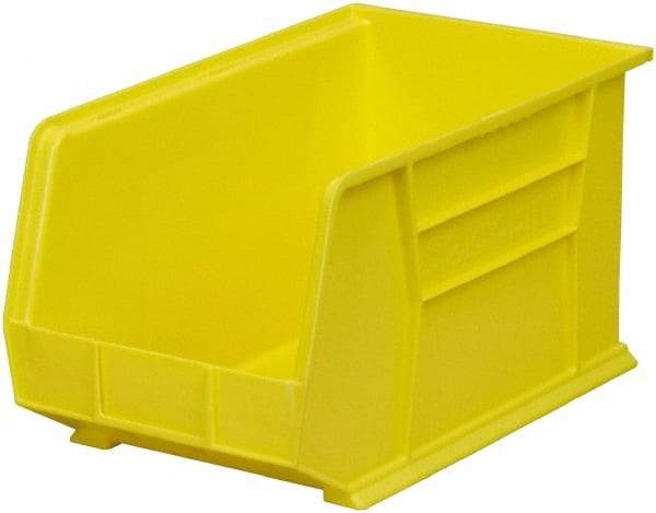 Akro-Mils - 60 Lb. Load Capacity, 18" Deep, Yellow Polymer Hopper Stacking Bin - 10" High x 11" Wide x 18" Long - Caliber Tooling