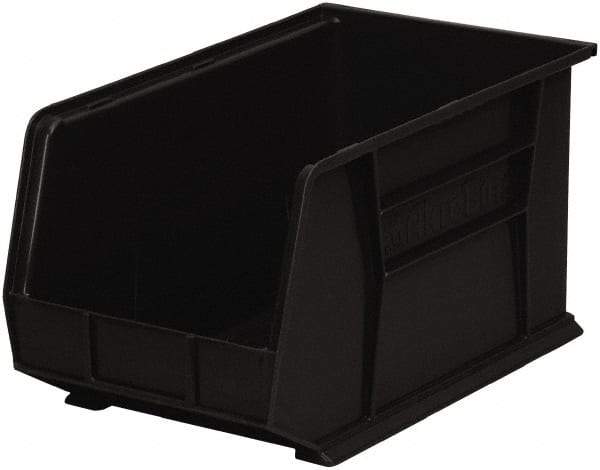 Akro-Mils - 60 Lb. Load Capacity, 18" Deep, Black Polymer Hopper Stacking Bin - 10" High x 11" Wide x 18" Long - Caliber Tooling