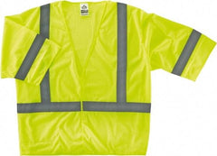 Ergodyne - Size 2X/3XL High Visibility Lime Mesh General Purpose Vest - 52 to 58" Chest, ANSI/ISEA 107, Hook & Loop Closure, 1 Pocket, Polyester - Caliber Tooling