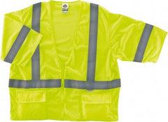 Ergodyne - Size S/M High Visibility Lime Mesh General Purpose Vest - 36 to 44" Chest, ANSI/ISEA 107, Zipper Closure, 3 Pockets, Polyester - Caliber Tooling