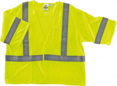 Ergodyne - Size S/M Flame Resistant/Retardant Lime Mesh General Purpose Vest - 36 to 44" Chest, ANSI/ISEA 107, Hook & Loop Closure, 2 Pockets, Polyester - Caliber Tooling