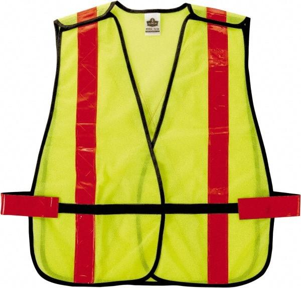 Ergodyne - One Size Fits Most High Visibility Lime Mesh General Purpose Vest - Hook & Loop Closure, Polyester - Caliber Tooling