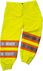 Ergodyne - Size 2X/3XL Polyester High-Visibility Pants - Drawstring Closure, No Pockets, 48" Waist, 35.5" Inseam, Lime - Caliber Tooling