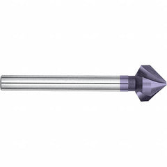 Magafor - 8.3mm Head Diam, 5/16" Shank Diam, 90° Cobalt Countersink - 3-3/8" OAL, Single End, Straight Shank, Right Hand Cut - Caliber Tooling