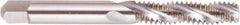 Regal Cutting Tools - 9/16-18 UNC 3 Flute 3B Bottoming Spiral Flute Tap - High Speed Steel, Bright Finish, 3-19/32" OAL, Right Hand Flute, Right Hand Thread, H3 - Caliber Tooling