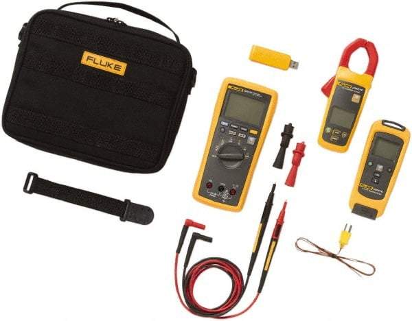 Fluke - 7 Piece, FC Series Wireless Multimeter Kit - 1,000 Volt Max, LCD Display - Caliber Tooling