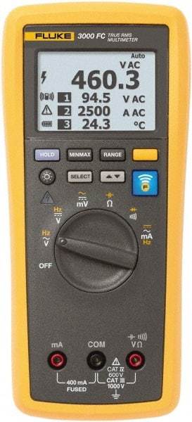 Fluke - 10 Piece, FC Wireless AC & DC Voltage Kit - 1,000 Volt Max, LCD Display - Caliber Tooling