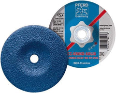 PFERD - 46 Grit, 5" Wheel Diam, 7/8" Arbor Hole, Type 27 Depressed Center Wheel - Aluminum Oxide - Caliber Tooling