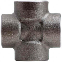 Merit Brass - Black Pipe Fittings; Type: Cross ; Fitting Size: 1-1/4 (Inch); End Connections: Female NPT ; Classification: 3000 ; Material: Carbon Steel ; Finish/Coating: Mill/Oil - Exact Industrial Supply