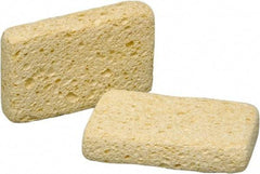 Ability One - 4-3/8" Long x 1.38" Wide x 1" Thick Scouring Sponge - Non-Abrasive, Tan - Caliber Tooling