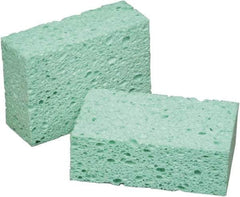 Ability One - 5-3/4" Long x 1-3/4" Wide x 1" Thick Scouring Sponge - Non-Abrasive, Green - Caliber Tooling