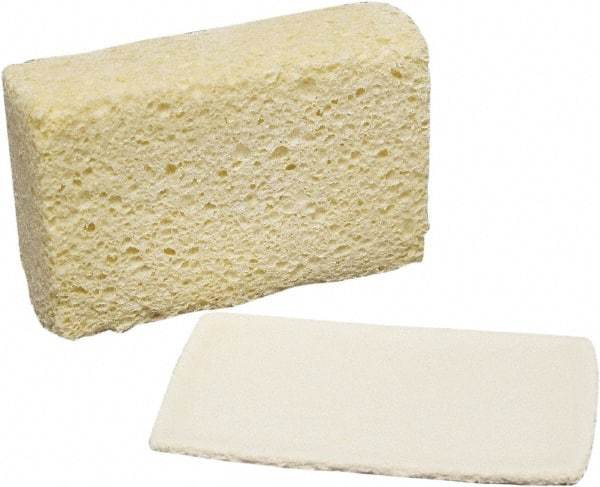 Ability One - 5-3/4" Long x 1-3/4" Wide x 1" Thick Scouring Sponge - Nonabrasive, Tan - Caliber Tooling