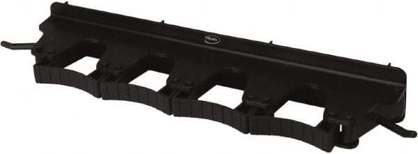 Vikan - 22 Lb Capacity, 3-5/32" Projection, Polypropylene/Rubber Wall Strip Organizer - 15-1/2" OAL - Caliber Tooling