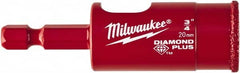 Milwaukee Tool - 3/4" Diam, 1-1/2" Cutting Depth, Hole Saw - Diamond Grit Saw, Continuous Edge - Caliber Tooling