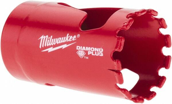 Milwaukee Tool - 1-1/8" Diam, 1-1/2" Cutting Depth, Hole Saw - Diamond Grit Saw, Continuous Edge - Caliber Tooling