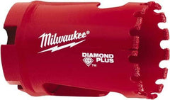 Milwaukee Tool - 1-3/8" Diam, 1-1/2" Cutting Depth, Hole Saw - Diamond Grit Saw, Continuous Edge - Caliber Tooling