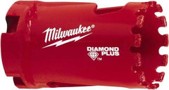 Milwaukee Tool - 1-1/4" Diam, 1-1/2" Cutting Depth, Hole Saw - Diamond Grit Saw, Continuous Edge - Caliber Tooling