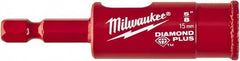 Milwaukee Tool - 5/8" Diam, 1-1/2" Cutting Depth, Hole Saw - Diamond Grit Saw, Continuous Edge - Caliber Tooling