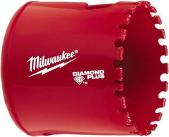 Milwaukee Tool - 2" Diam, 1-1/2" Cutting Depth, Hole Saw - Diamond Grit Saw, Continuous Edge - Caliber Tooling