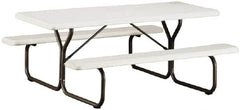 Ability One - 72" Long x 30" Wide x 29" High, Rectangular Folding Table with Fixed Legs - Platinum - Caliber Tooling