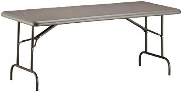 Ability One - 72" Long x 30" Wide x 29" High, Rectangular Folding Table - Charcoal - Caliber Tooling