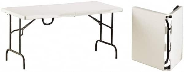 Ability One - 60" Long x 30" Wide x 29" High, Rectangular Folding Table - Platinum - Caliber Tooling