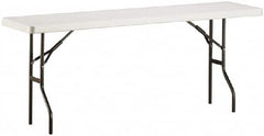 Ability One - 72" Long x 18" Wide x 29" High, Rectangular Folding Table - Platinum - Caliber Tooling