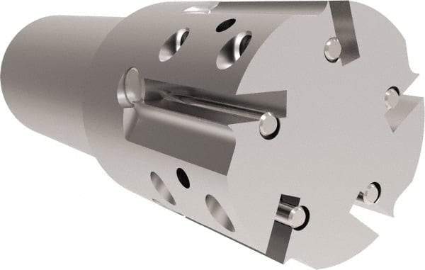 Allied Machine and Engineering - 1.755 (Straight), 1.888 (Tapered)" Cut Diam, 1-1/4" Shank Diam, Internal/External Indexable Thread Mill - Multiple Insert Styles, 38.1mm Insert Size, Toolholder Style THP, 4 1/2" OAL - Caliber Tooling