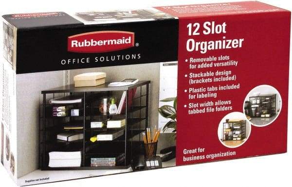 Rubbermaid - Black Document Organizer - Wood, MDF, Laminate - Caliber Tooling