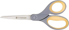 Ability One - 4" LOC, 7" OAL Titanium Scissors - Ambidextrous, Straight Handle, For Sticky Residues - Caliber Tooling