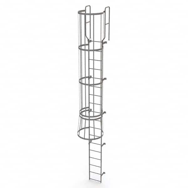 TRI-ARC - Rolling & Wall Mounted Ladders & Platforms Type: Fixed Ladder Style: Safety Cage - Caliber Tooling