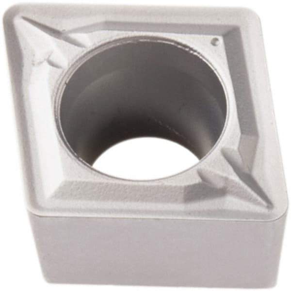 Seco - CCMT32.52 W-MF2 Grade TP1501 Carbide Turning Insert - Al2O3 Finish, 80° Diamond, 3/8" Inscr Circle, 5/32" Thick, 1/32" Corner Radius - Caliber Tooling